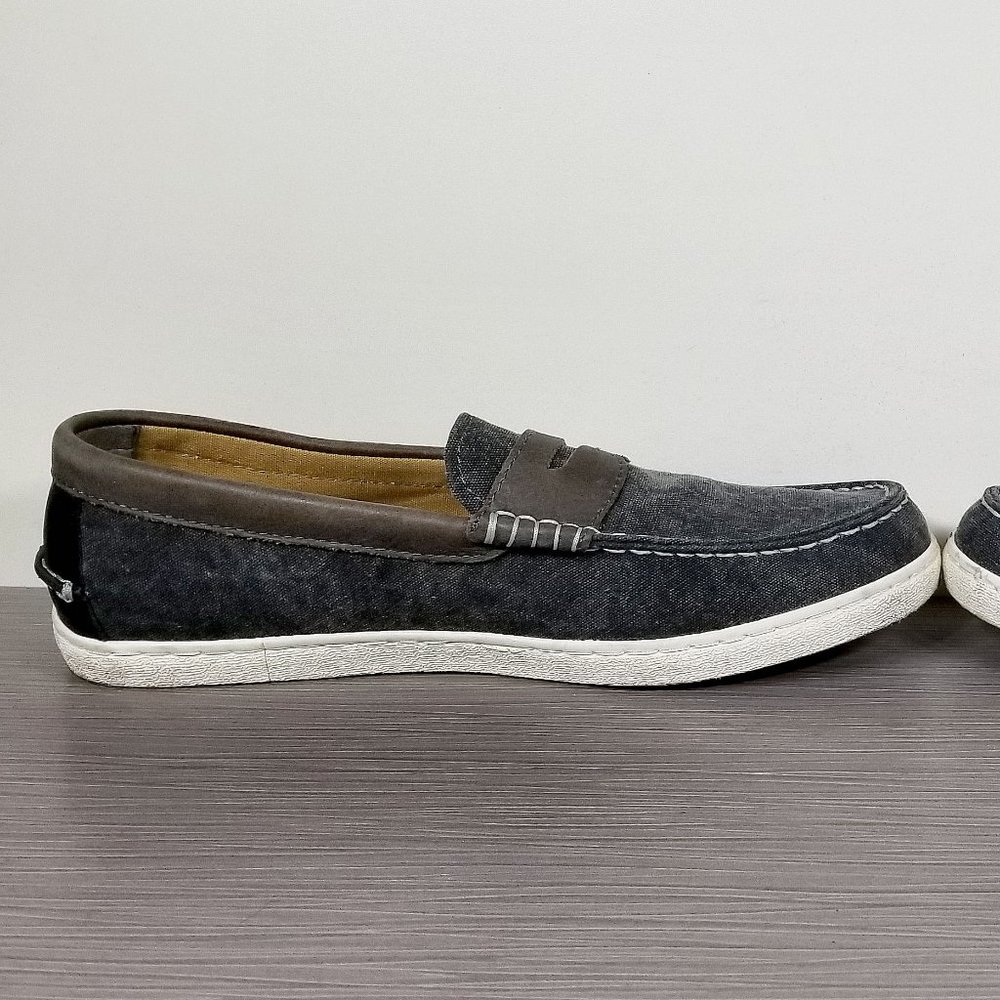 Cole Haan Pinch Weekender Loafers, Gray & Brown Canvas & Leather Mens Size 9.5 M - Picture 6 of 12